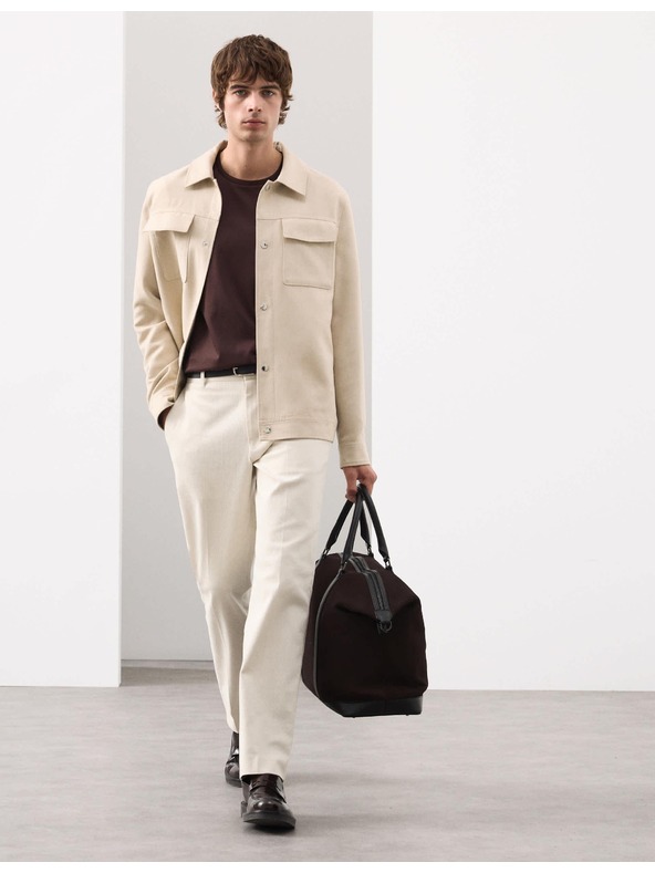 Marks & Spencer Majica od premium pamučne tkanine, uski kroj Marks & Spencer smeđa