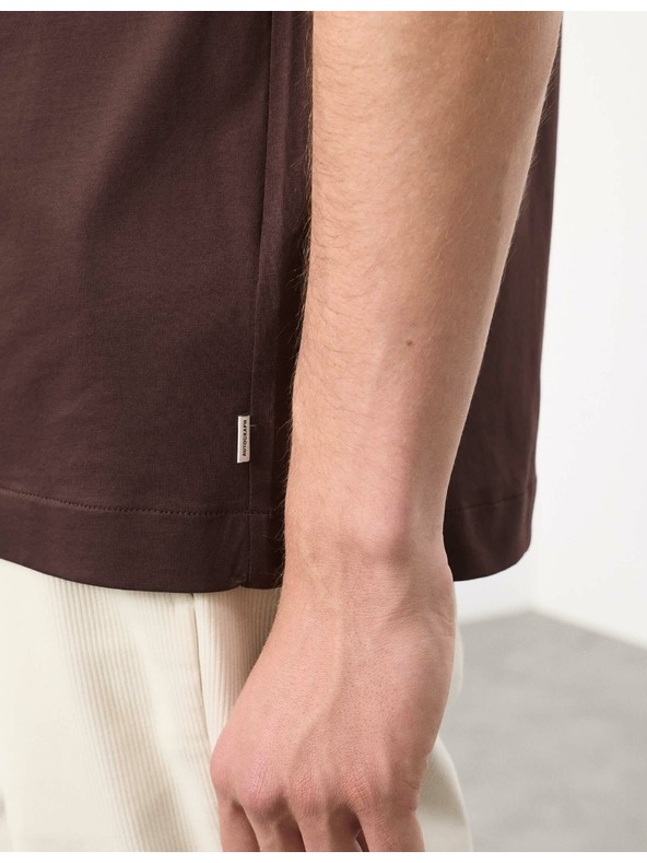 Marks & Spencer Majica od premium pamučne tkanine, uski kroj Marks & Spencer smeđa