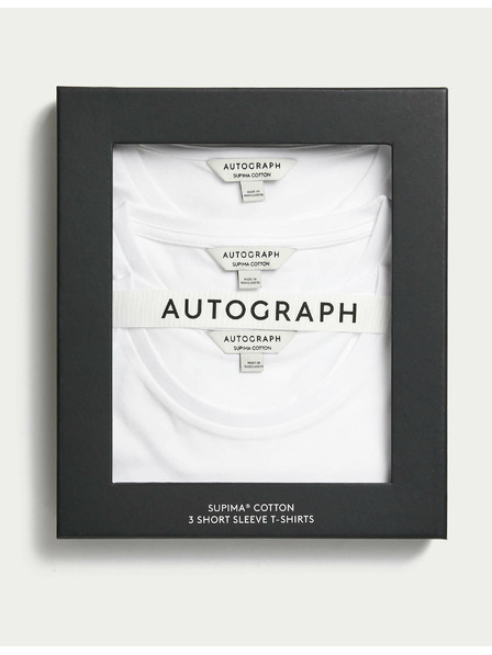 Marks & Spencer Majica od čiste Supima® pamučne tkanine, 3 kom Marks & Spencer bijela