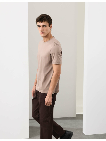 Marks & Spencer Majica od premium pamučne tkanine, uski kroj Marks & Spencer smeđa