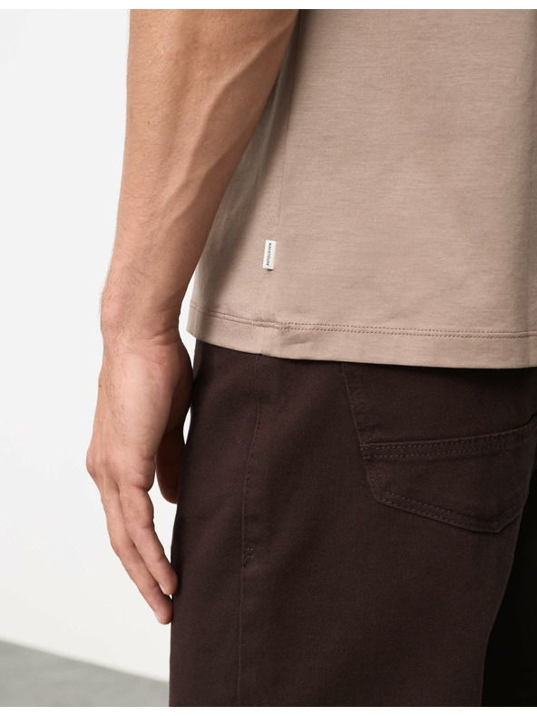 Marks & Spencer Majica od premium pamučne tkanine, uski kroj Marks & Spencer smeđa