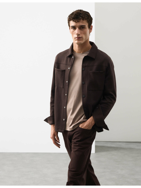 Marks & Spencer Majica od premium pamučne tkanine, uski kroj Marks & Spencer smeđa