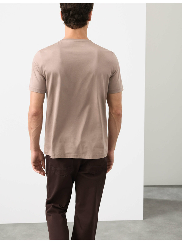 Marks & Spencer Majica od premium pamučne tkanine, uski kroj Marks & Spencer smeđa