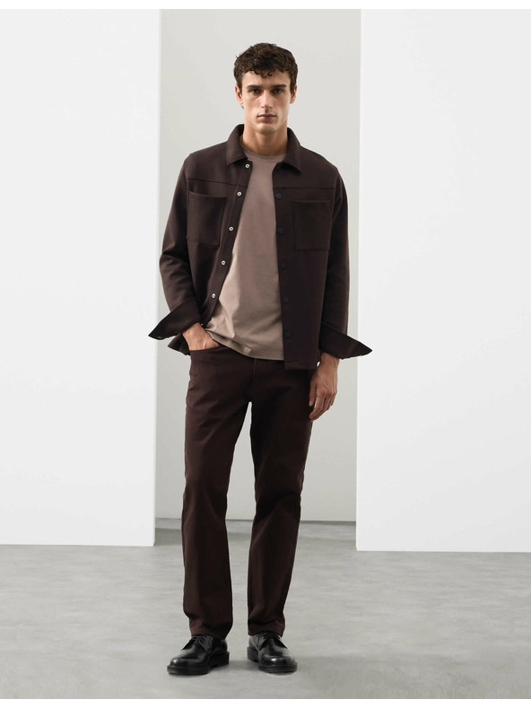 Marks & Spencer Majica od premium pamučne tkanine, uski kroj Marks & Spencer smeđa