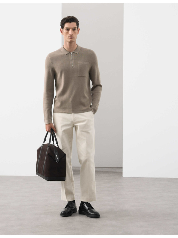 Marks & Spencer Polo Milano Knit s opuštenim patentnim zatvaračem Marks & Spencer smeđa