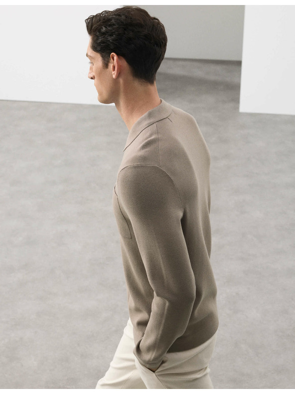 Marks & Spencer Polo Milano Knit s opuštenim patentnim zatvaračem Marks & Spencer smeđa