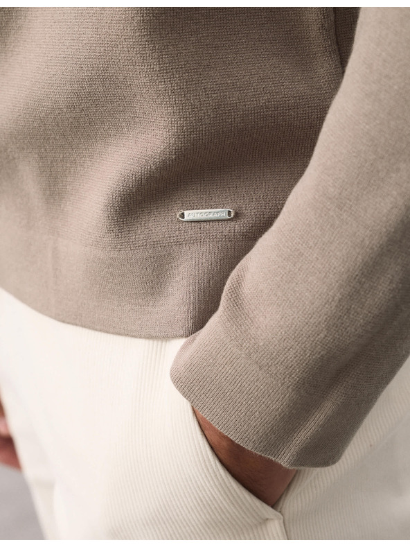 Marks & Spencer Polo Milano Knit s opuštenim patentnim zatvaračem Marks & Spencer smeđa