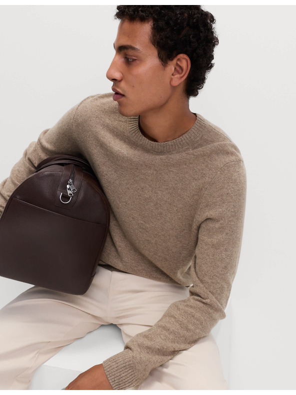 Marks & Spencer Pulover s izrezom uz vrat od ovčje vune Marks & Spencer bež