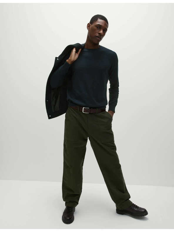 Marks & Spencer Džemper od čistog pamuka, s ovratnikom Marks & Spencer mornarsko plava