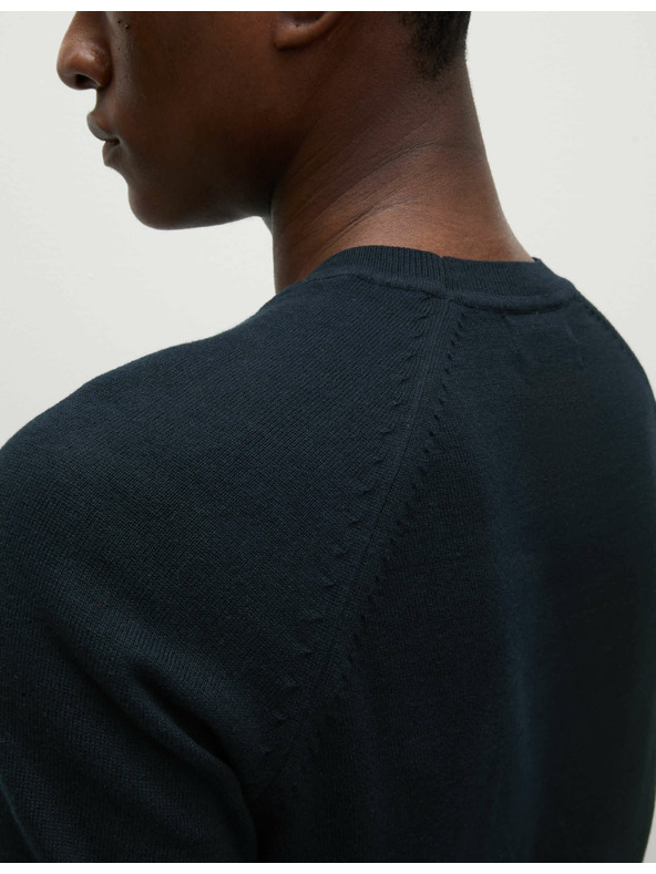 Marks & Spencer Džemper od čistog pamuka, s ovratnikom Marks & Spencer mornarsko plava