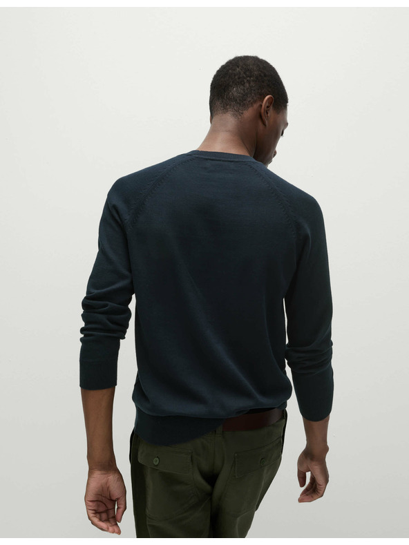 Marks & Spencer Džemper od čistog pamuka, s ovratnikom Marks & Spencer mornarsko plava