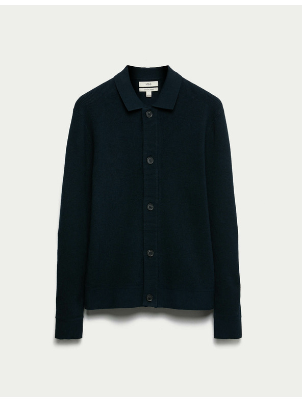 Marks & Spencer Pleteni kaput od pamučne mješavine Marks & Spencer mornarsko plava