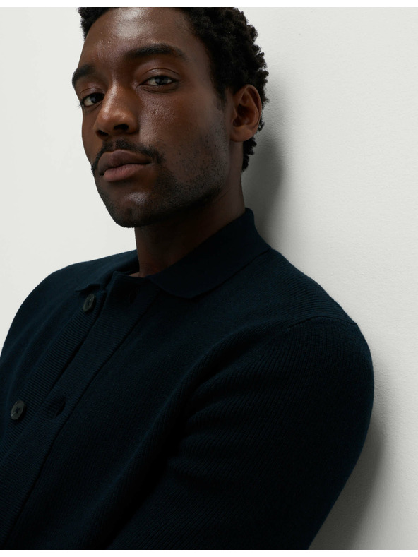 Marks & Spencer Pleteni kaput od pamučne mješavine Marks & Spencer mornarsko plava