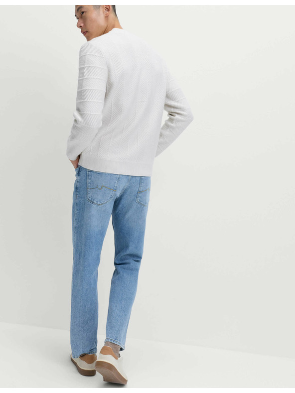 Marks & Spencer Kardigan sa cik-cak uzorkom, V-izrezom i vunom Marks & Spencer krem