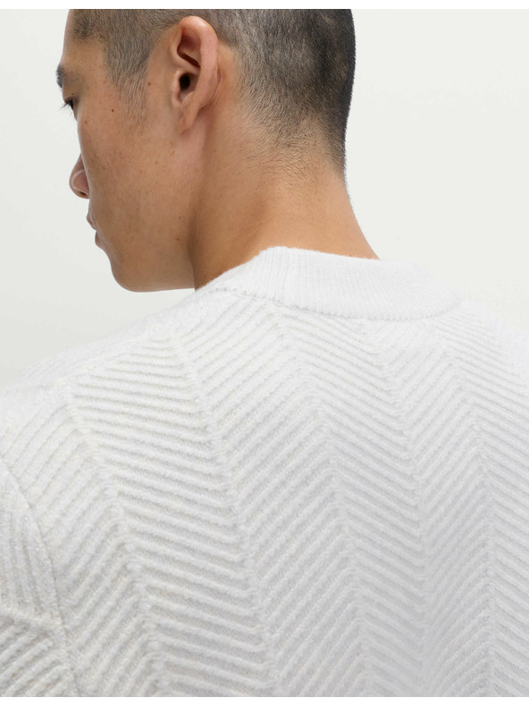 Marks & Spencer Kardigan sa cik-cak uzorkom, V-izrezom i vunom Marks & Spencer krem