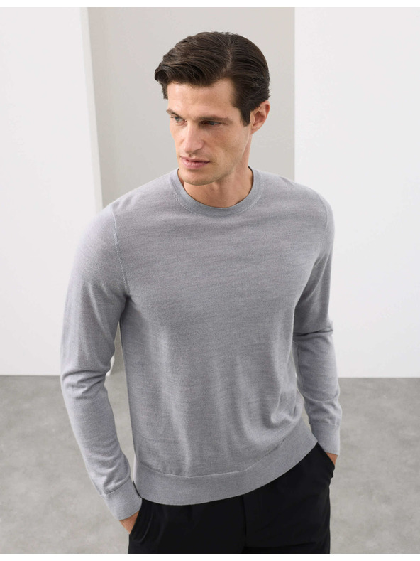 Marks & Spencer Džemper od čiste izuzetno fine merino vune Marks & Spencer siva