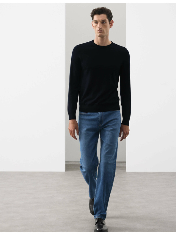 Marks & Spencer Džemper od čiste izuzetno fine merino vune Marks & Spencer морнарско плава