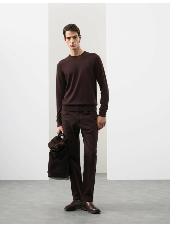 Marks & Spencer Džemper od čiste izuzetno fine merino vune Marks & Spencer smeđa