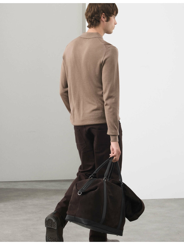 Marks & Spencer Polo majica od čiste extra fine merino vune Marks & Spencer smeđa