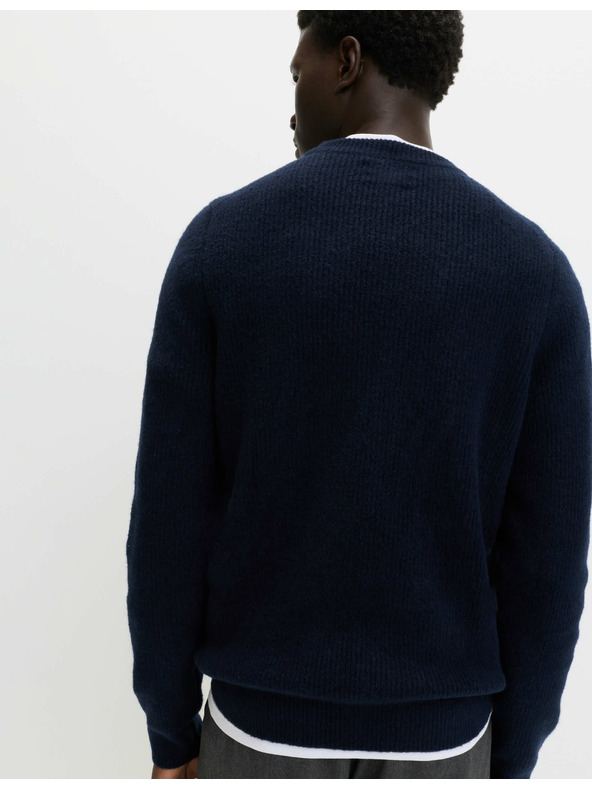 Marks & Spencer Rebrasti džemper s visokim ovratnikom, od izuzetno meke prednje s primjesom vune Marks & Spencer mornarsko plava