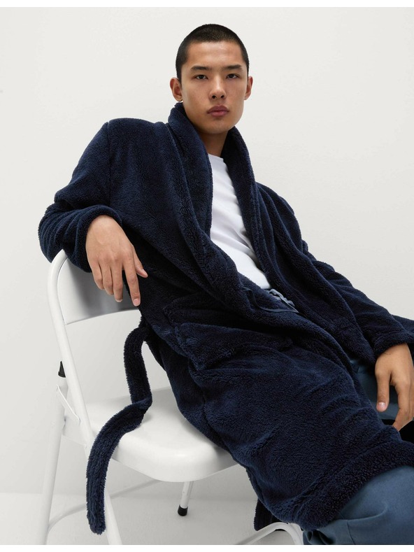 Marks & Spencer Flis ogrtač Supersoft Marks & Spencer mornarsko plava