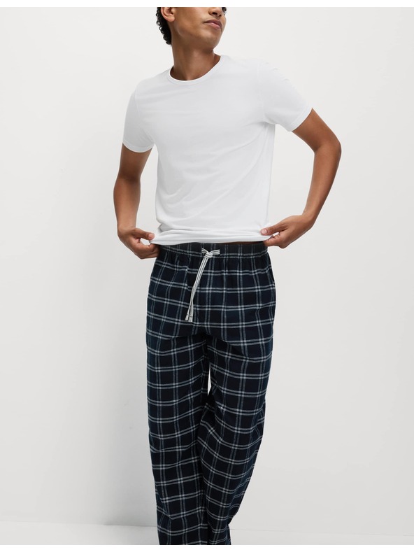 Marks & Spencer Karirane pidžama hlače od 100% pamuke Marks & Spencer mornarsko plava