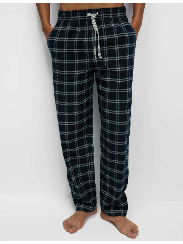 Marks & Spencer Karirane pidžama hlače od 100% pamuke Marks & Spencer mornarsko plava