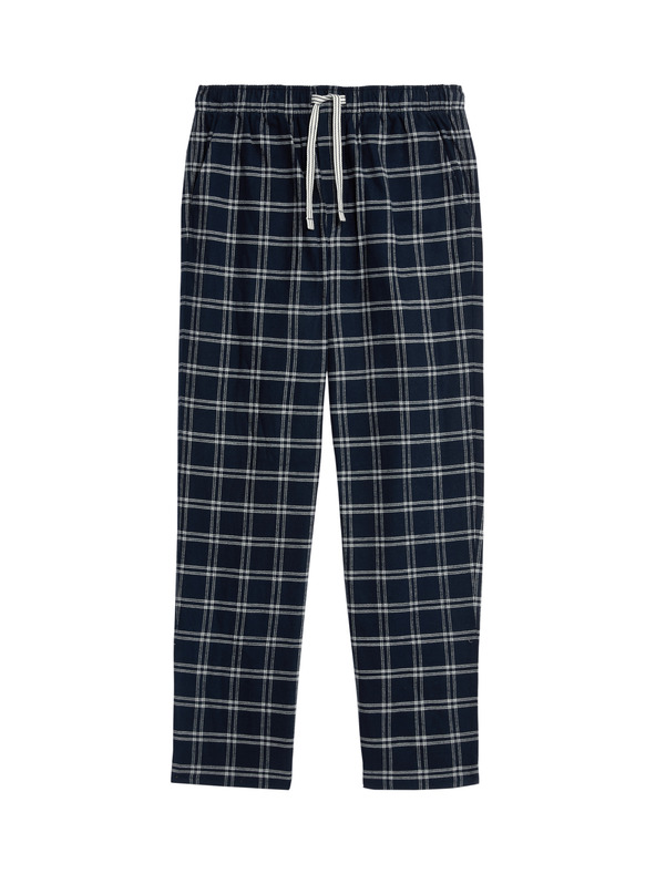 Marks & Spencer Karirane pidžama hlače od 100% pamuke Marks & Spencer mornarsko plava