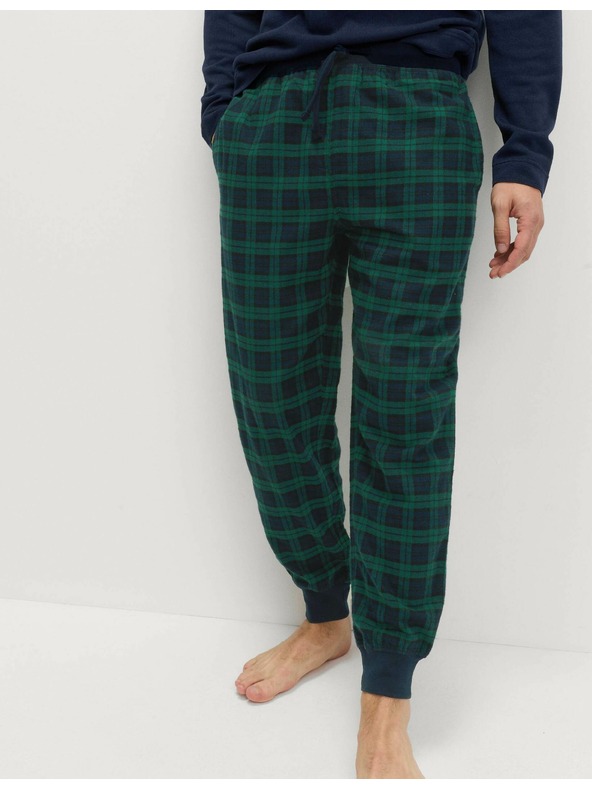 Marks & Spencer Karirane pidžama hlače od 100% pamuke Marks & Spencer zelena