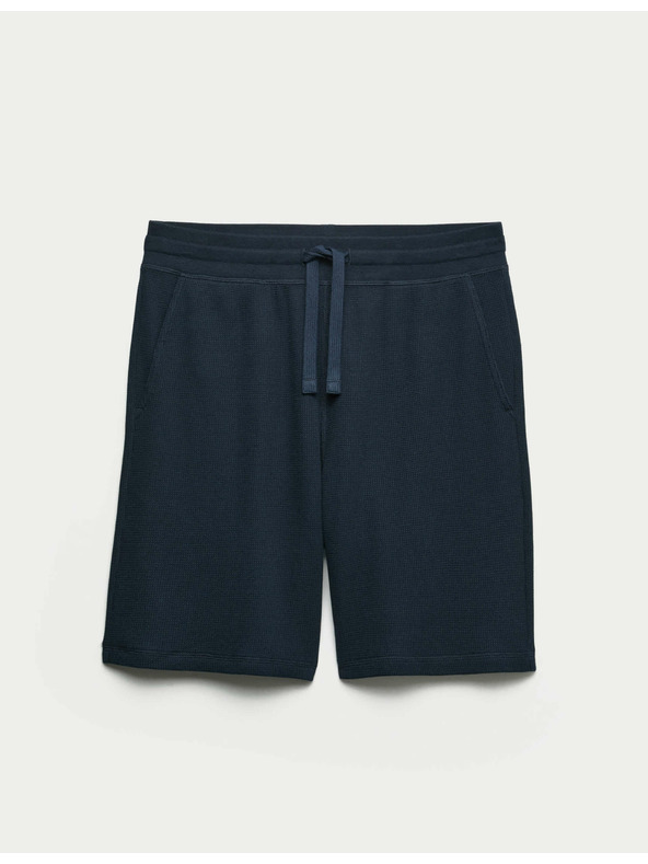 Marks & Spencer Kućne kratke hlače od čiste pamuke s vafel teksturom Marks & Spencer mornarsko plava