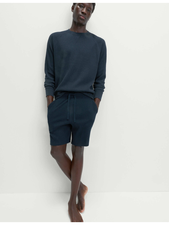 Marks & Spencer Kućne kratke hlače od čiste pamuke s vafel teksturom Marks & Spencer mornarsko plava