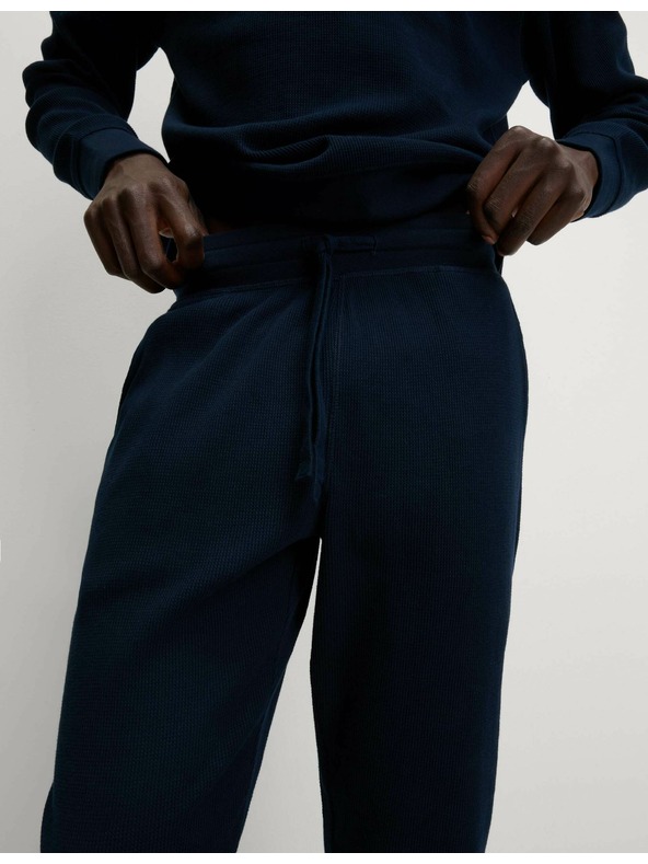 Marks & Spencer Kućna dukserica od čiste pamuke s vafel teksturom Marks & Spencer mornarsko plava