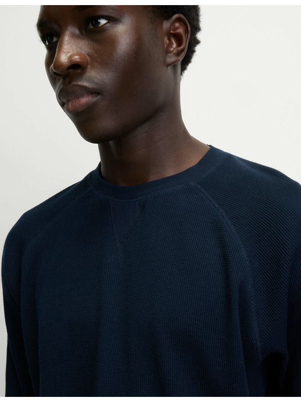 Marks & Spencer Kućna dukserica od čiste pamuke s vafel teksturom Marks & Spencer mornarsko plava