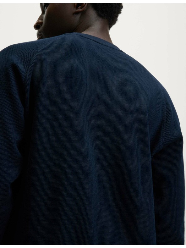 Marks & Spencer Kućna dukserica od čiste pamuke s vafel teksturom Marks & Spencer mornarsko plava