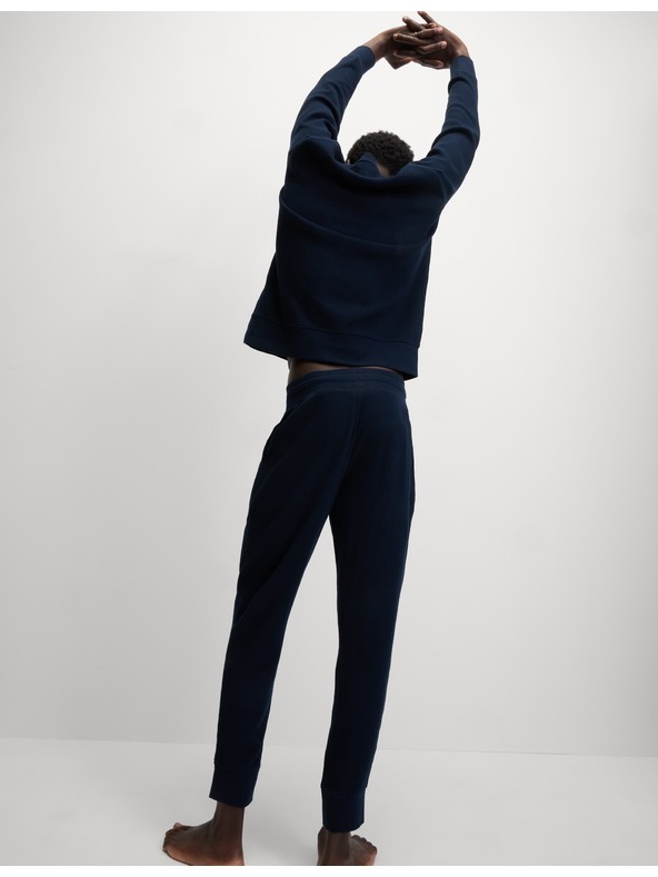 Marks & Spencer Kućne hlače od čiste pamuke s vafel teksturom Marks & Spencer mornarsko plava