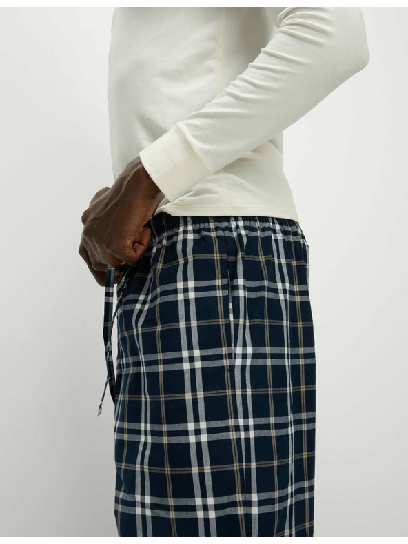 Marks & Spencer Karirane pidžama hlače od čiste pamuke, 2 komada u pakiranju Marks & Spencer mornarsko plava