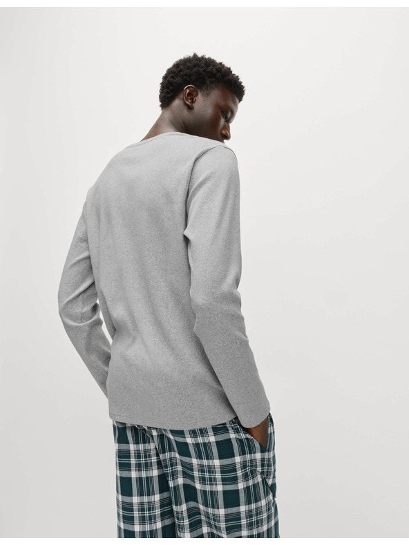 Marks & Spencer Karirani komplet pidžame od čiste pamuke Marks & Spencer siva