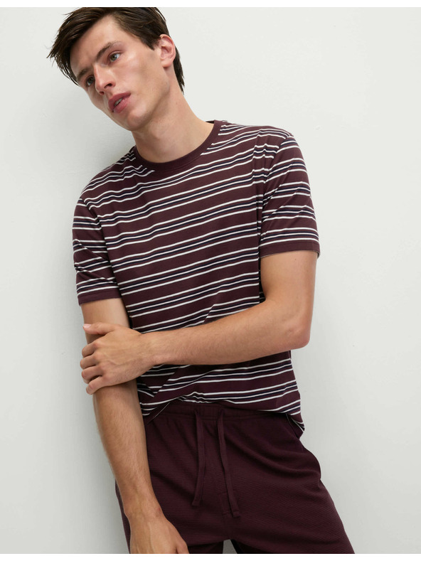 Marks & Spencer Pidžama komplet od čiste pamuke s vafel teksturom Marks & Spencer crvena