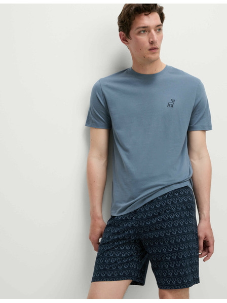 Marks & Spencer Pidžama komplet od čiste pamuke s motivom jelena Marks & Spencer plava