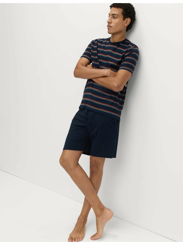 Marks & Spencer Pidžama komplet s duga prugama, od čiste pamuke Marks & Spencer mornarsko plava