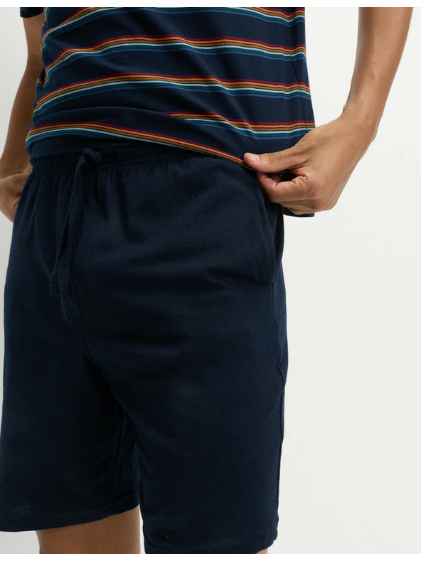 Marks & Spencer Pidžama komplet s duga prugama, od čiste pamuke Marks & Spencer mornarsko plava