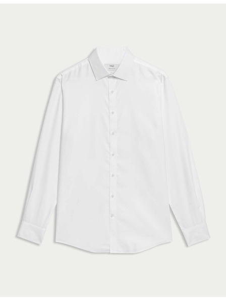 Marks & Spencer Pamučna košulja klasičnog kroja s nepotrebnim glačanjem Marks & Spencer bijela