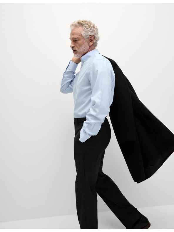 Marks & Spencer Košulja od čistog pamuka klasičnog kroja s nepotrebnim glačanjem Marks & Spencer plava