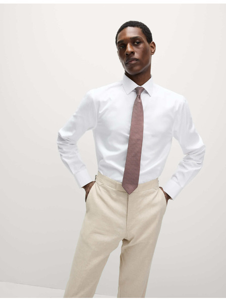 Marks & Spencer Slim košulja i kravata, lako glačanje Marks & Spencer bijela