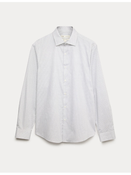 Marks & Spencer Košulja s printom normalnog kroja od čistog pamuka Marks & Spencer bijela