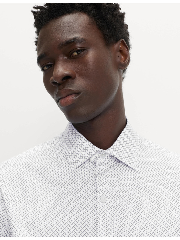 Marks & Spencer Košulja s printom normalnog kroja od čistog pamuka Marks & Spencer bijela