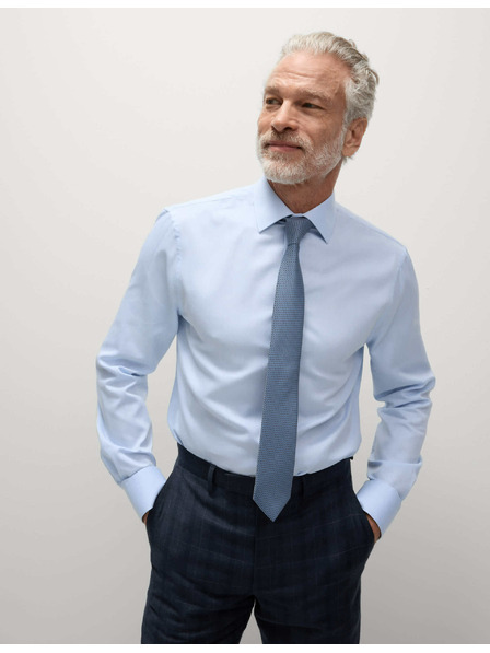 Marks & Spencer Slim košulja i kravata, lako glačanje Marks & Spencer plava