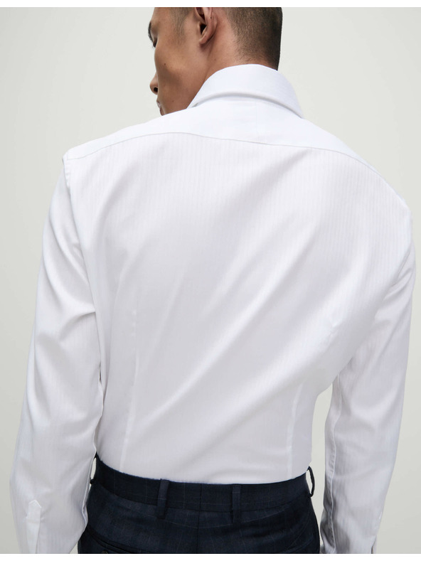 Marks & Spencer Prugasta slim košulja od luksuznog pamuka Marks & Spencer bijela