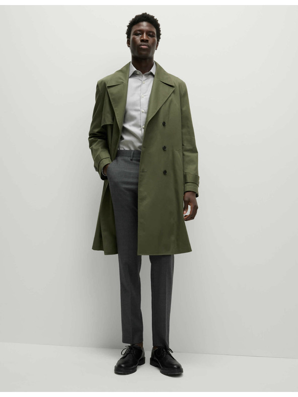 Marks & Spencer Luksuzna slim košulja od čistog pamuka s teksturom Marks & Spencer siva