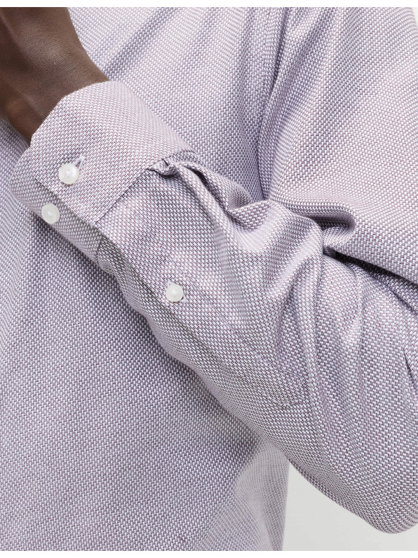 Marks & Spencer Luksuzna košulja normalnog kroja od čistog pamuka s teksturom Marks & Spencer crvena